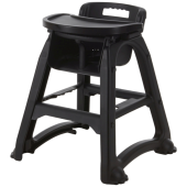 Genware High Chair Stacking Polypropylene Black