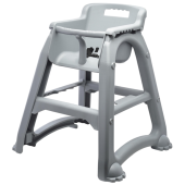 Genware High Chair Stacking Polypropylene Grey