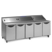 Williams Onyx HCPC5 Prep Counter Fridge 5 Door 1137 Litre