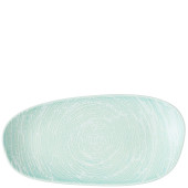 Churchill Inked Elements Aqua Opal Organic Oblong Plate 30 x 15cm/12 x 6" (Pack of 12)