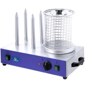 Hurricane Commercial Hot Dog Steamer With 4 Bun Spikes