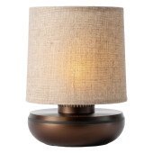 Churchill Humble Firefly Table Light Bronze with Beige Linen