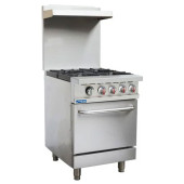 Hurricane Commercial Gas Oven Range 4 Burner Oven NAT/LPG with Splashback 