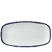 Dudson Harvest Ink Chefs Oblong Plate 13.87 x 7.37 Inch