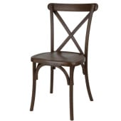 Bolero Manhattan Cross Back Resin Chair Dark Effect (Pack of 4)