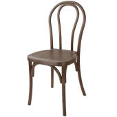 Bolero Soho Bentwood Style Resin Chairs Walnut (Pack of 4)