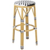 Bolero Parisian Style PE Rattan Bar Stools Black (Pack of 2)