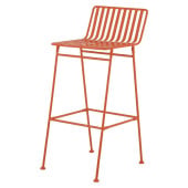 Bolero Spritz Slatted Bar Stools Vibrant Orange (Pack of 2)