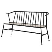 Bolero Alma Curved Back Slatted Bench