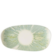 Churchill Inked Lyra Green Opal Organic Oblong Plate 35 x 18.5cm/13.8  x 7.3" (Pack of 6)
