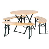 Bolero German Beer Bench and Round Table Set 1670 x 460mm