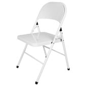 Bolero Folding Metal Chairs White (Pack of 4)