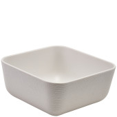GenWare Melamine White Jute Square Buffet Bowl 20cm/8"