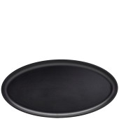 GenWare Melamine Black Jute Oval Dish 47.5 x 23.8 x 3.5cm