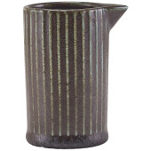 Terra Porcelain Cinder Black Fluted Jug 100ml/3.5oz (Pack of 6)