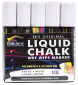 Liquid Chalk Markers - Jumbo 15mm White (Pack of 5)