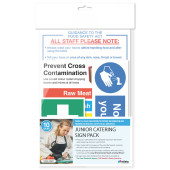 Kitchen Safety Signs Catering Food Hygiene Pack Self Adhesive 10 Notices