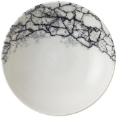 Churchill Studio Prints Kintsugi Accents Quartz Black Coupe Bowl 18.4cm/7.25" - Overhead