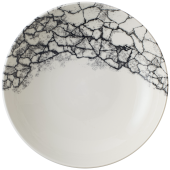 Churchill Studio Prints Kintsugi Accents Quartz Black Coupe Bowl 24.7cm/9.75" - Overhead