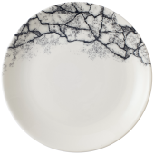 Churchill Studio Prints Kintsugi Accents Quartz Black Coupe Plate 16.5cm/6.5" - Overhead