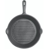 KitchenCraft Deluxe Cast Iron Round Ribbed Grill Pan 24cm