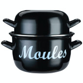 KitchenCraft Enamelled Steel Standard Mussel Pot 18cm/7"