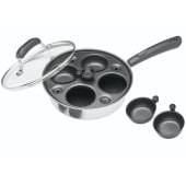 KitchenCraft Coated Carbon Steel Four Hole Egg Poacher