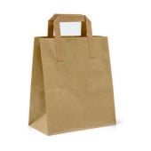 Kraft Brown SOS Takeaway Carrier Bags Medium (Pack of 250)
