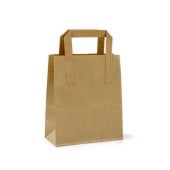 Kraft Brown SOS Takeaway Carrier Bags Small (Pack of 250)