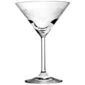 Filigree Crystal Etched Martini Glasses 210ml/7.25oz (Pack of 24)