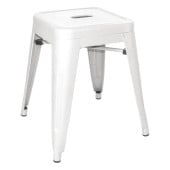 Bolero Bistro Steel Low Stool White (Pack of 4)