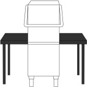Pass Through Entry/Exit Table 600mm Straight Bundle