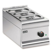 Lincat BM3A Silverlink 600 Bain Marie Dry Heat Base Unit + 3x GN 1/4 150mm Pans