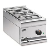 Lincat BM3AW Silverlink 600 Bain Marie Wet Heat Base Unit + 3x GN 1/4 150mm Pans