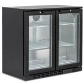 Blizzard Back Bar Bottle Cooler Beer Fridge Double Door Hinged 182 Litre