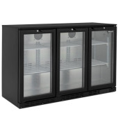 Blizzard Back Bar Bottle Cooler Beer Fridge Triple Door Hinged 280 Litre