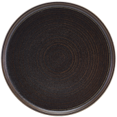 Terra Porcelain Cinder Black Low Presentation Plate 25cm/9.9" (Pack of 6)