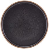 GenWare Kava Black Stoneware Raw Walled Plate 25cm/10" (Pack of 6)