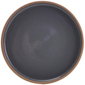 GenWare Kava Dark Grey Stoneware Raw Walled Plate 18cm/7" (Pack of 6)