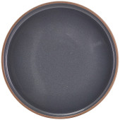 GenWare Kava Dark Grey Stoneware Raw Walled Plate 25cm/10" (Pack of 6)