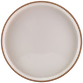 GenWare Kava White Stoneware Raw Walled Plate 20cm/8" (Pack of 6)