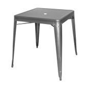 Bolero Bistro Square Steel Table Gun Metal Grey 660mm
