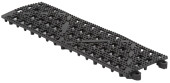 Black Interlocking Bar Tile Shelf Liner 3.5 x 12 Inch