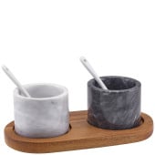 Marble Salt & Pepper Pot Set 