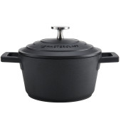 MasterClass Cast Aluminium Black Casserole Dish 16cm/6.2" 1.4 Litre/49oz