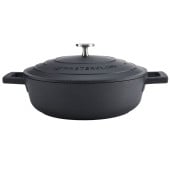 MasterClass Aluminium Black Shallow Casserole Dish 24cm9.4" 2.5 Litre/87oz