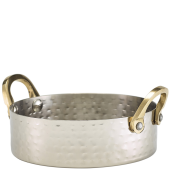 Mini Hammered Stainless Steel Casserole Dish 12x3.5cm (Pack of 12)