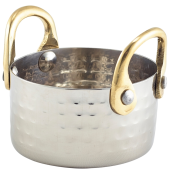 Mini Hammered Stainless Steel Casserole Dish 7.5 x 4cm (Pack of 12)