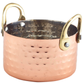 Mini Hammered Copper Casserole Dish 9.2 x 5cm (Pack of 12)