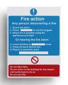 Fire Exit Fire Safety Sign for Catering